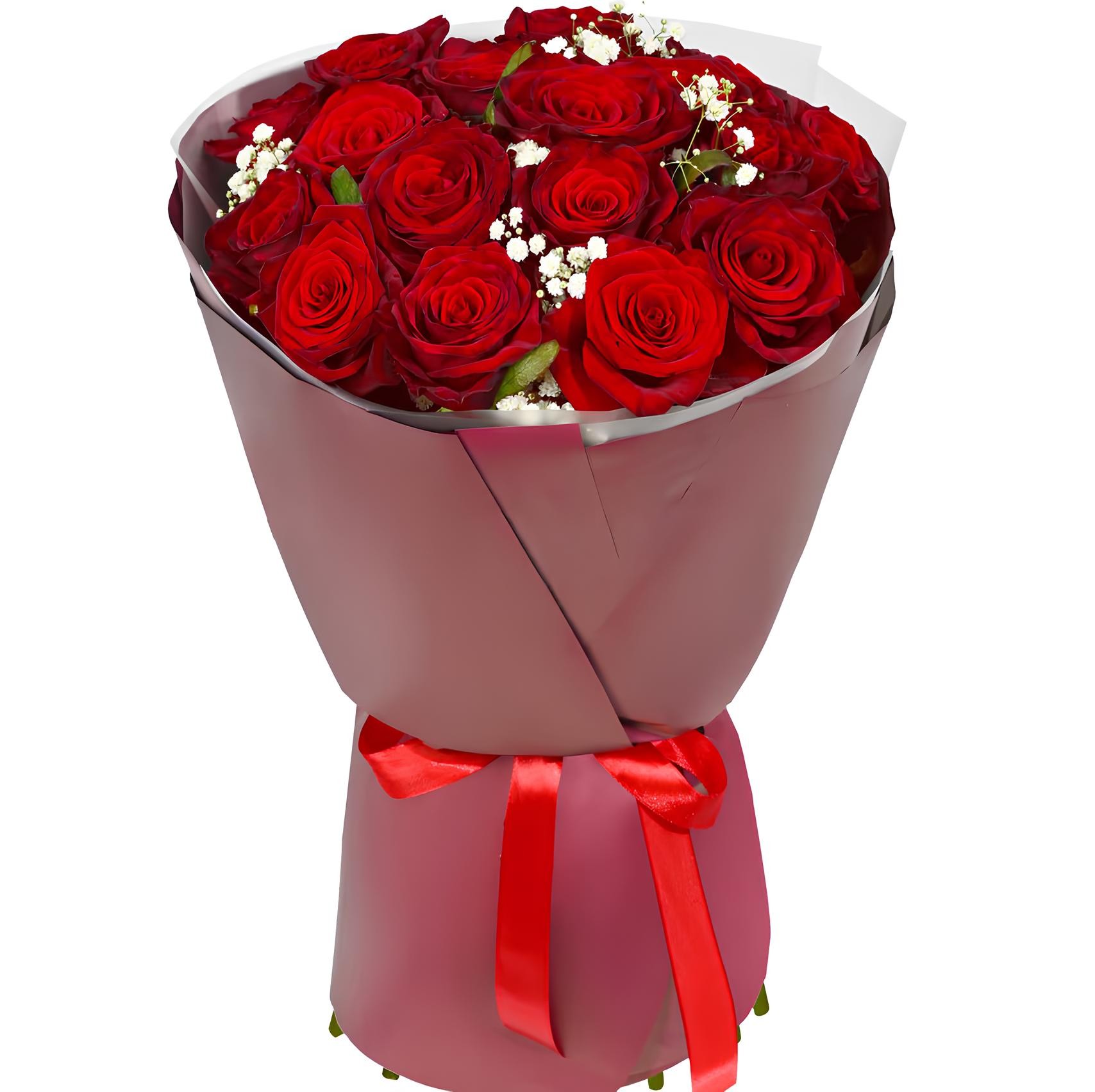 17 Kırmızı Gül Buketi