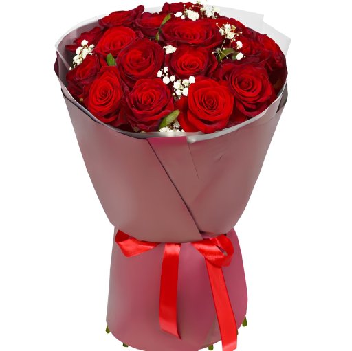 17 Kırmızı Gül Buketi