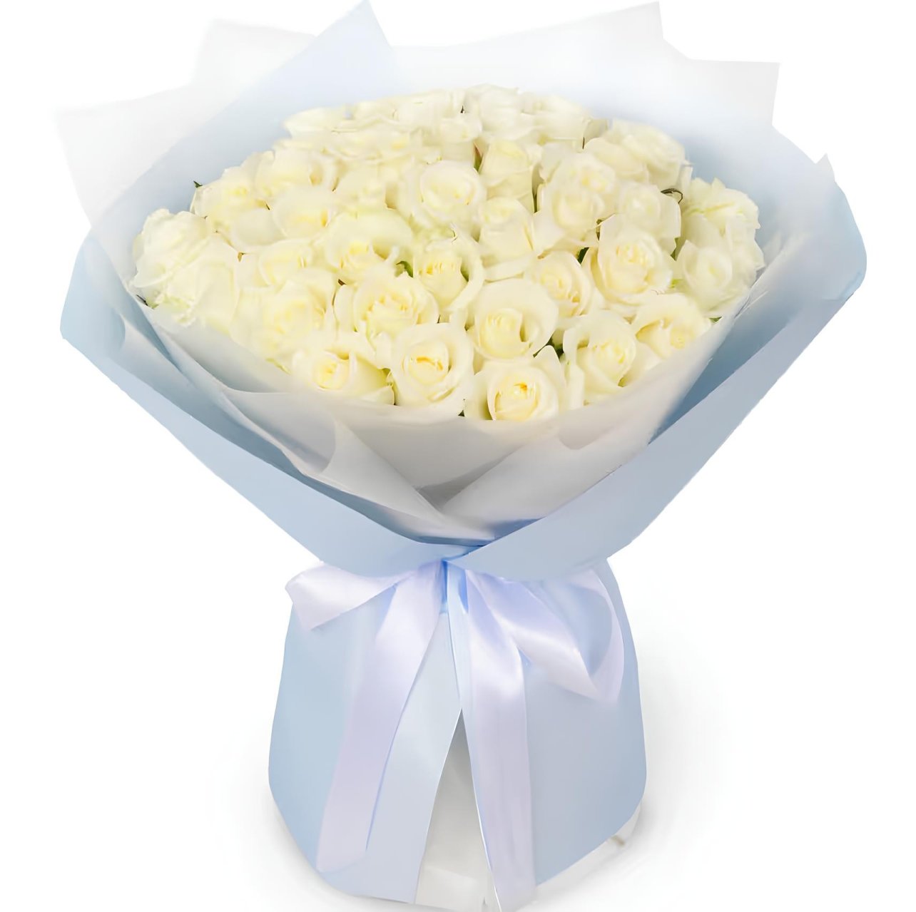 51 Adet Beyaz Gül Buketi